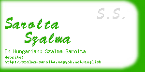 sarolta szalma business card